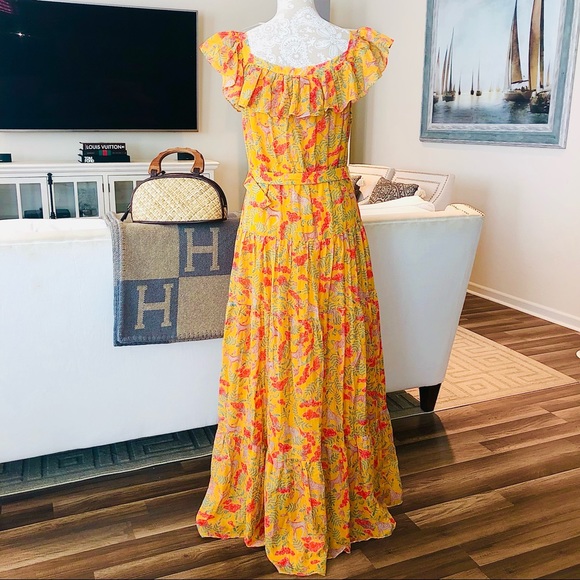 Saloni Jemma Cotton Silk Maxi Dress 12 NWT - Picture 15 of 15